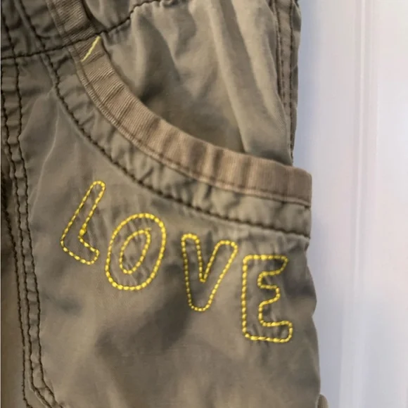 GAP Vintage Embroidered Olive Green Cargo Pants - Picture 8 of 13